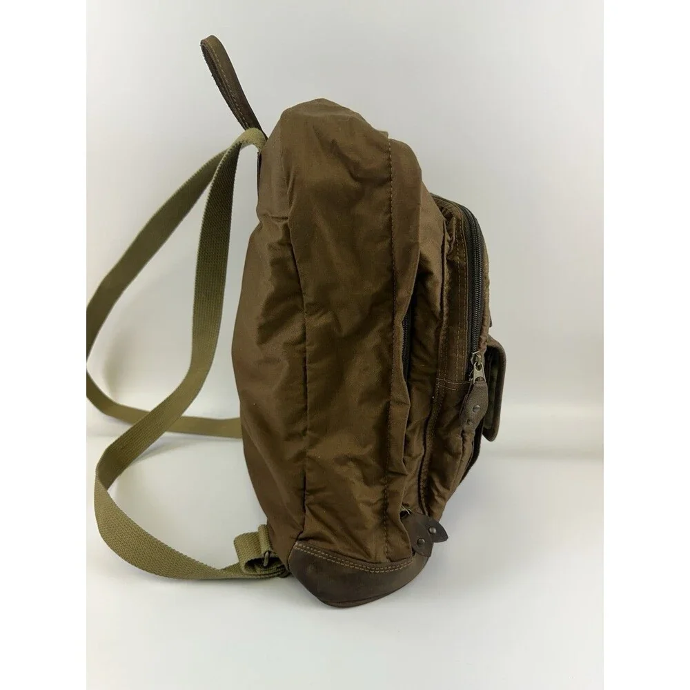 Duck Head Expedition Backpack Cotton Quality Leather Brown Large Zip Flap Clasp